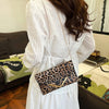 Borsa a spalla con catena in pelle PU in stampa leopardata da donna ATREND