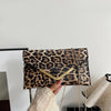 Borsa a spalla con catena in pelle PU in stampa leopardata da donna ATREND