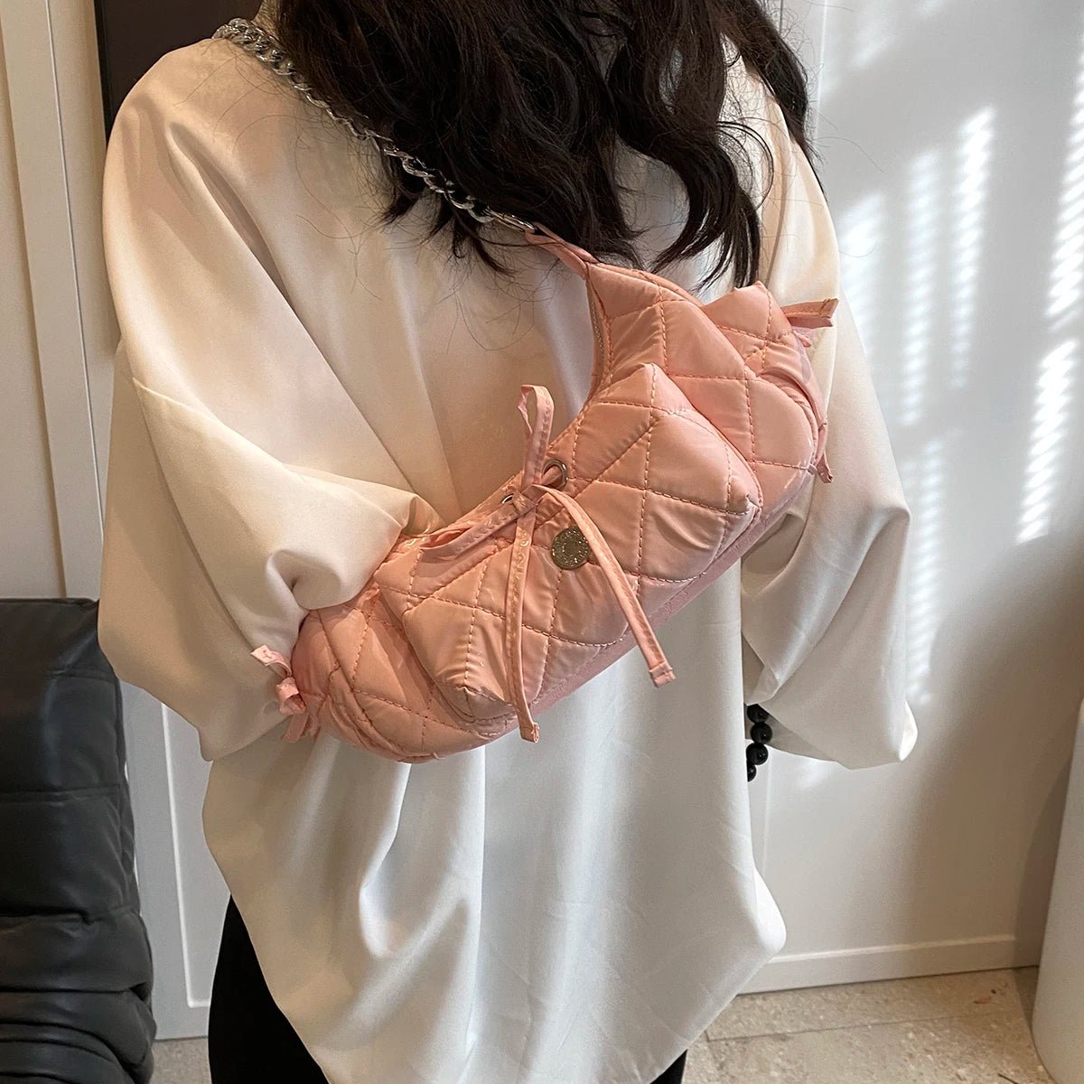 Borsa a spalla con fiocco e catena da donna - Borsa a spalla ATREND