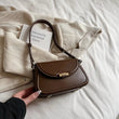 Borsa a spalla con tracolla retrò in pelle PU da donna - Borsa a spalla ATREND