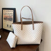 Borsa a spalla impermeabile in pelle PU in stampa geometrica da donna ATREND