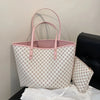 Borsa a spalla impermeabile in pelle PU in stampa geometrica da donna ATREND