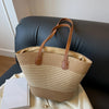 Borsa a spalla in paglia a righe da donna ATREND