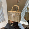 Borsa a spalla in paglia intrecciata a mano da donna ATREND