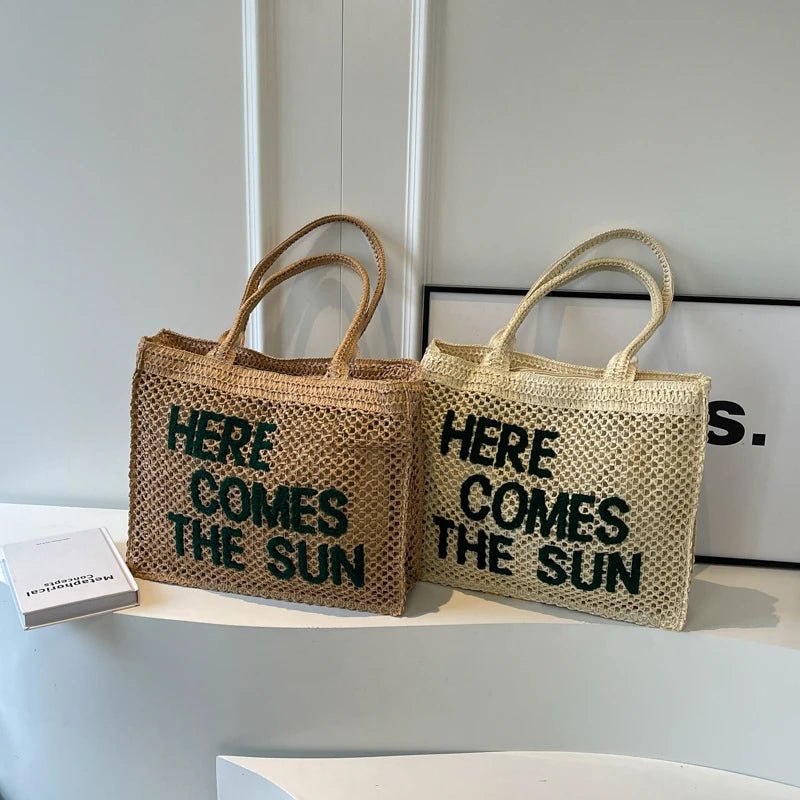 Borsa a spalla in paglia intrecciata da donna - Borsa a spalla ATREND