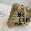 Borsa a spalla in paglia intrecciata da donna ATREND