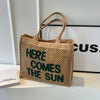 Borsa a spalla in paglia intrecciata da donna ATREND