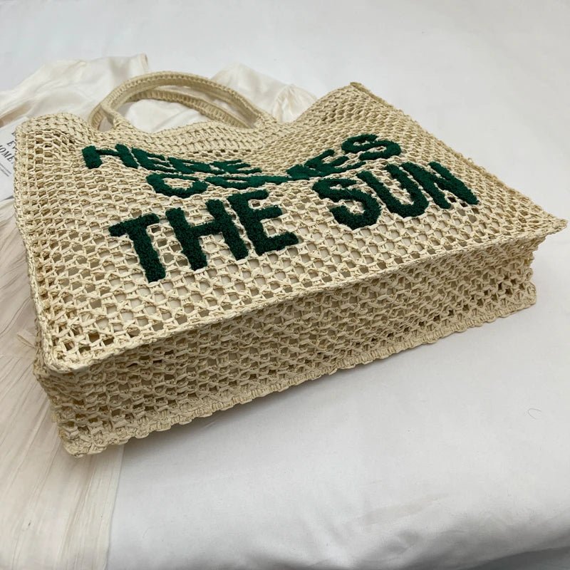 Borsa a spalla in paglia intrecciata da donna - Borsa a spalla ATREND