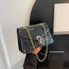Borsa a tracolla a catena in pelle PU con motivo coccodrillo da donna ATREND