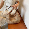 Borsa a tracolla casual in paglia intrecciata da donna ATREND