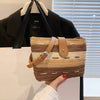 Borsa a tracolla intrecciata in tessitura di paglia da donna ATREND