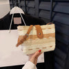 Borsa a tracolla intrecciata in tessitura di paglia da donna ATREND