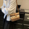 Borsa a tracolla intrecciata in tessitura di paglia da donna ATREND
