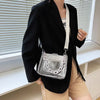 Borsa a tracolla trasparente in PVC con brillantini e catena da donna ATREND