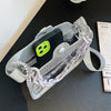 Borsa a tracolla trasparente in PVC con brillantini e catena da donna ATREND