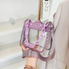 Borsa a tracolla trasparente in PVC con brillantini e catena da donna ATREND