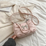 Borsa a tracolla vintage con fiocco in pelle PU da donna - Borsa a tracolla ATREND