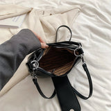 Borsa a tracolla vintage con fiocco in pelle PU da donna - Borsa a tracolla ATREND