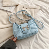Borsa a tracolla vintage con fiocco in pelle PU da donna - Borsa a tracolla ATREND