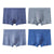 Boxer casual 4 pezzi in cotone elastici con stampa in lettere da uomo ATREND