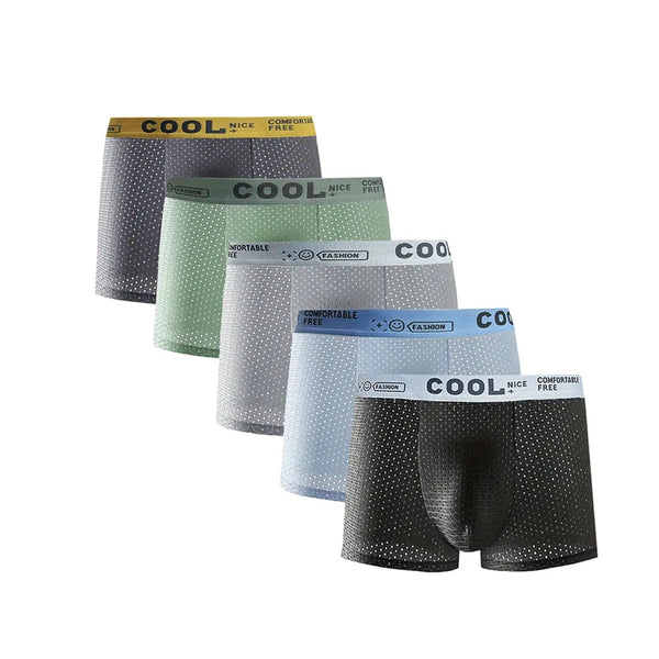 Boxer casual 5 pezzi con fascia elastica da uomo ATREND