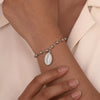 Bracciale rosario e croce in acciaio inossidabile placcato oro da donna ATREND