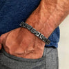 Braccialetto casual a catena con maglie quadrate in acciaio inossidabile da uomo ATREND