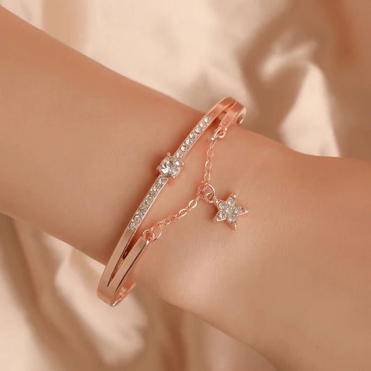 Braccialetto con pendolo e catena da donna - bracciali ATREND