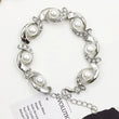 Braccialetto geometrico con perla e brillantini da donna - bracciali ATREND