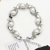 Braccialetto geometrico con perla e brillantini da donna - bracciali ATREND