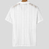 Camicia a rete con costine trasparenti a mezze maniche da uomo ATREND