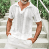 Camicia a rete con costine trasparenti a mezze maniche da uomo ATREND