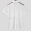 Camicia a rete trasparente a mezze maniche da uomo ATREND