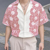 Camicia casual a mezze maniche con stampa floreale da uomo ATREND