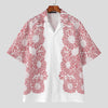 Camicia casual a mezze maniche con stampa floreale da uomo ATREND