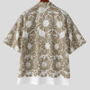 Camicia casual a mezze maniche con stampa floreale da uomo ATREND