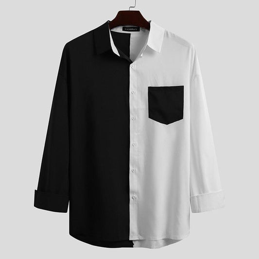 Camicia casual bicolore da uomo - camicia ATREND