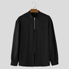 Camicia casual con scollo a v e cerniera da uomo ATREND