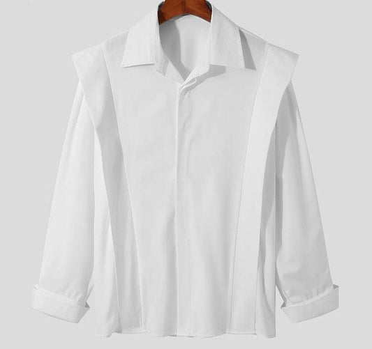Camicia casual drappeggiata da uomo - camicia ATREND