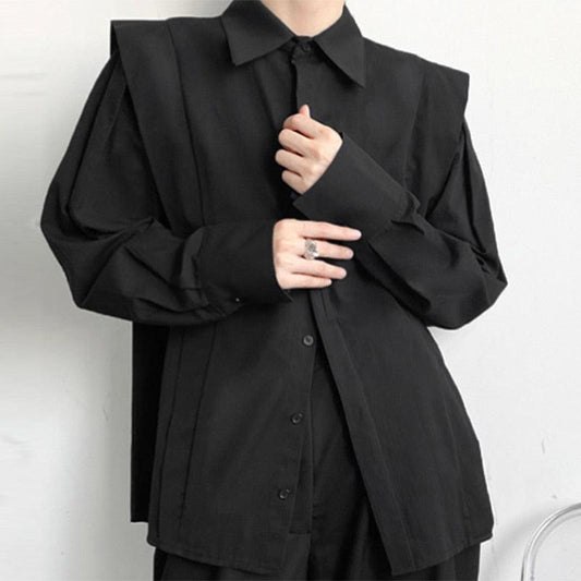 Camicia casual drappeggiata da uomo - camicia ATREND