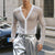Camicia casual trasparente da uomo ATREND