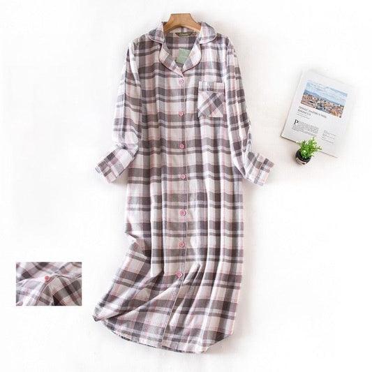 Camicia da notte lunga in cotone da donna - Camicia da donna ATREND