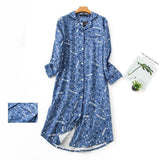 Camicia da notte lunga in cotone da donna - Camicia da donna ATREND