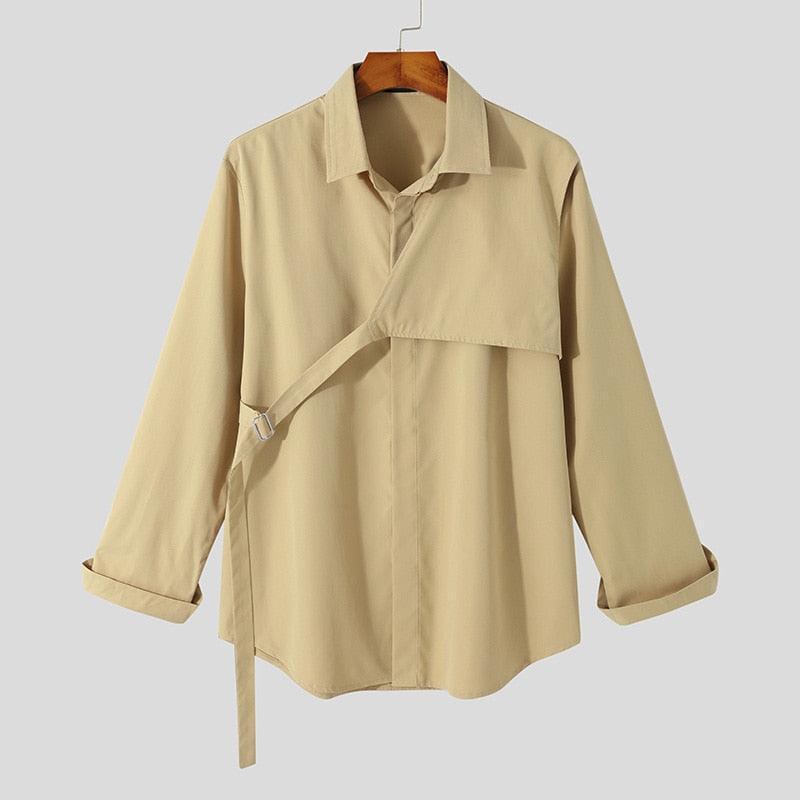 Camicia irregolare monopetto da uomo - camicia ATREND