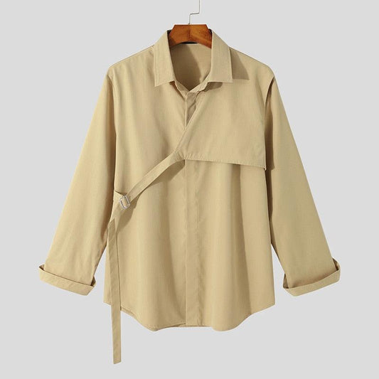 Camicia irregolare monopetto da uomo - camicia ATREND