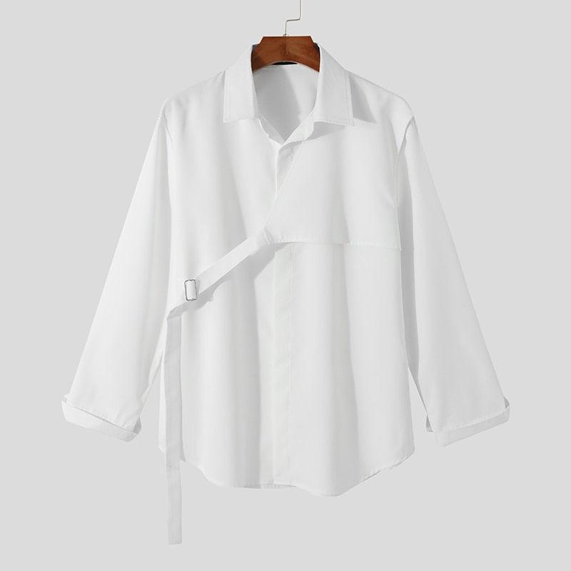 Camicia irregolare monopetto da uomo - camicia ATREND