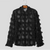 Camicia patchwork trasparente con nappe a maniche lunghe da uomo ATREND
