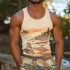 Canottiera casual con stampa grafica da uomo ATREND