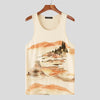 Canottiera casual con stampa grafica da uomo ATREND