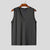 Canottiera patchwork casual con bordo a contrasto in pizzo da uomo ATREND